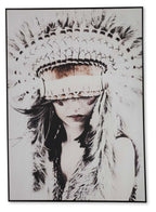 Boho Babe Wall Art with Frame-abc