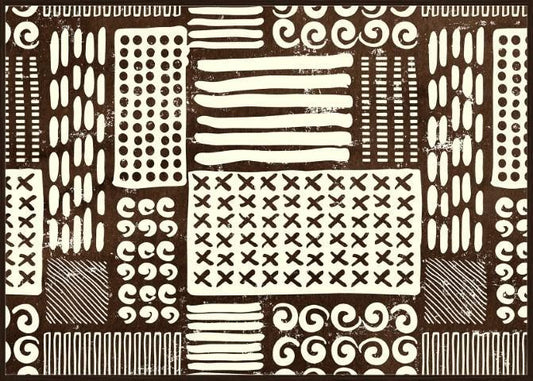 Tribal Abstract Wall Art - Multicolour-abc