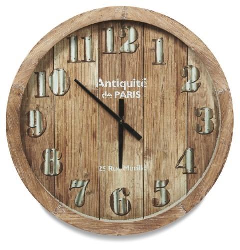 Wooden Paris Classic Clock - Natural-abc