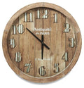 Wooden Paris Classic Clock - Natural-abc