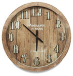 Wooden Paris Classic Clock - Natural-abc