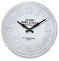 Aluminium Bond St Vintage Clock - Grey-abc