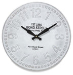 Aluminium Bond St Vintage Clock - Grey-abc