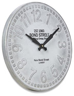 Aluminium Bond St Vintage Clock - Grey-abc