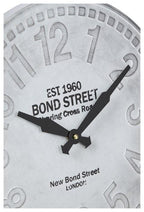 Aluminium Bond St Vintage Clock - Grey-abc