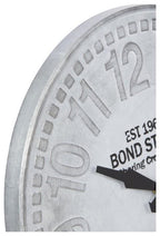 Aluminium Bond St Vintage Clock - Grey-abc