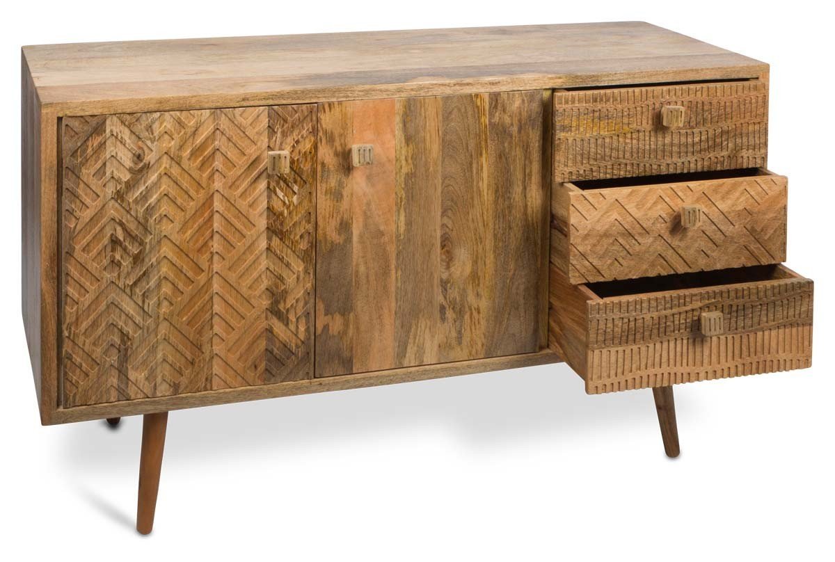 Ashanti Two Door, Three Drawer Mango Wood Sideboard-abc