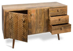 Ashanti Two Door, Three Drawer Mango Wood Sideboard-abc