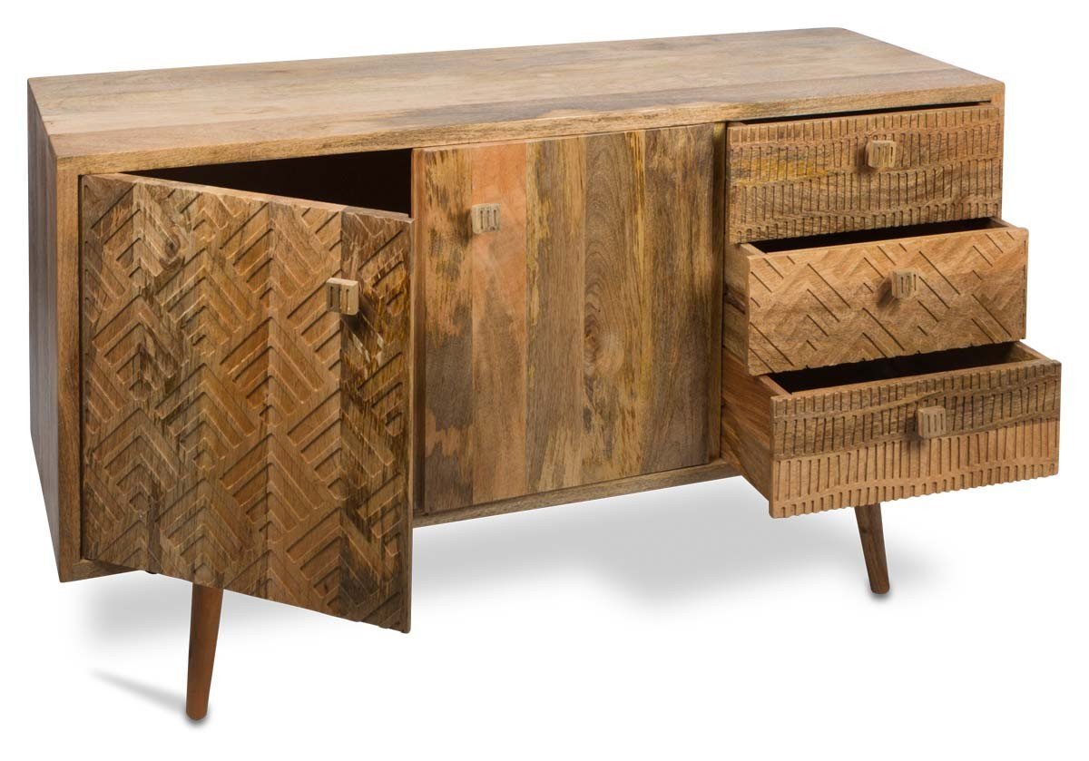 Ashanti Two Door, Three Drawer Mango Wood Sideboard-abc