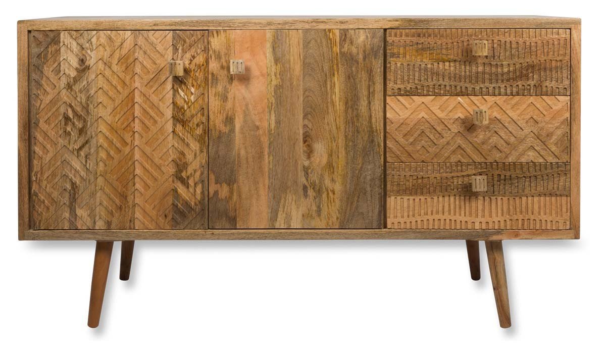 Ashanti Two Door, Three Drawer Mango Wood Sideboard-abc