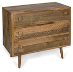 Ashanti Three Drawer Mango Wood Dresser-abc