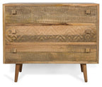 Ashanti Three Drawer Mango Wood Dresser-abc