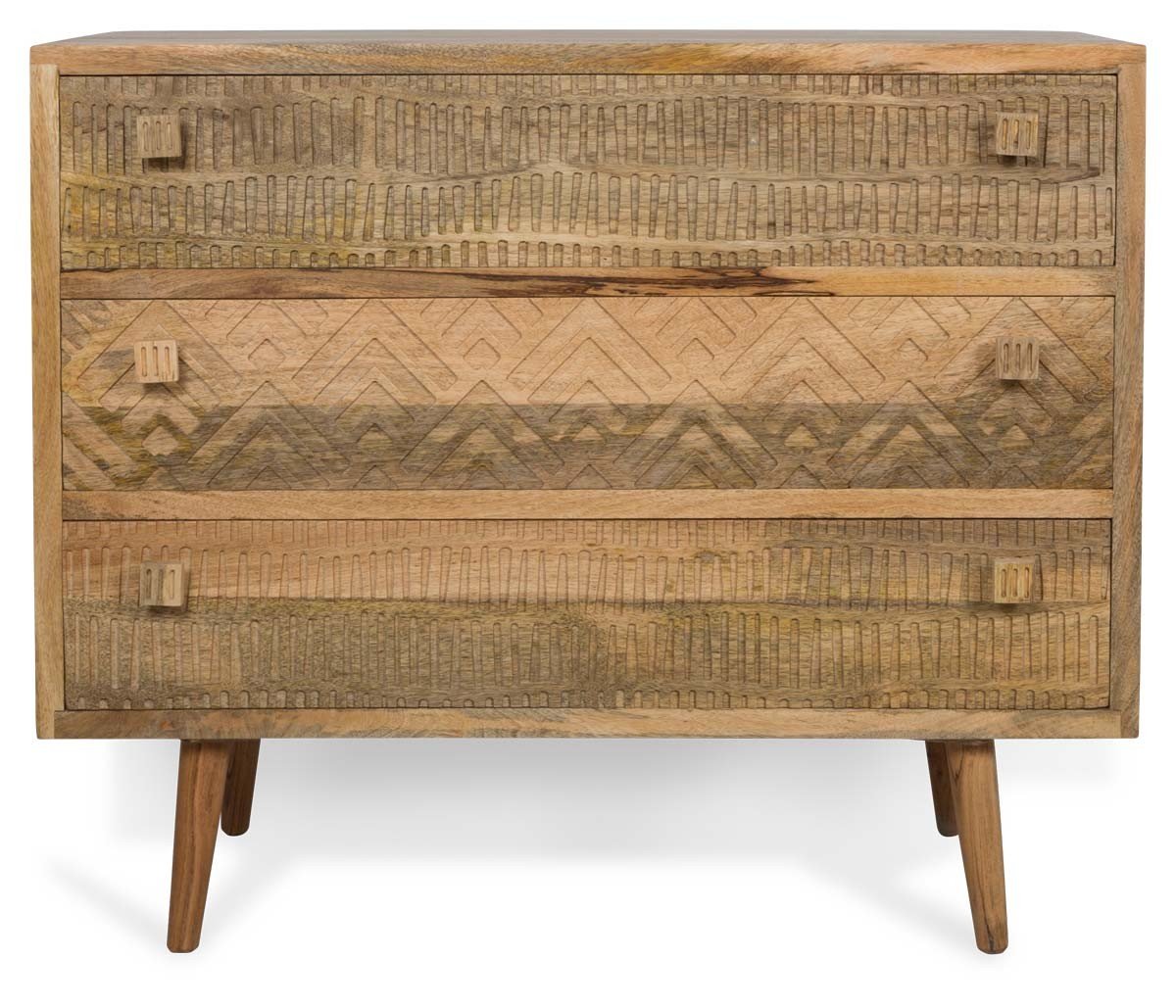 Ashanti Three Drawer Mango Wood Dresser-abc