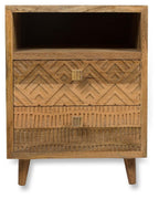 Ashanti Two Draw Mango Wood Bedside Table-abc