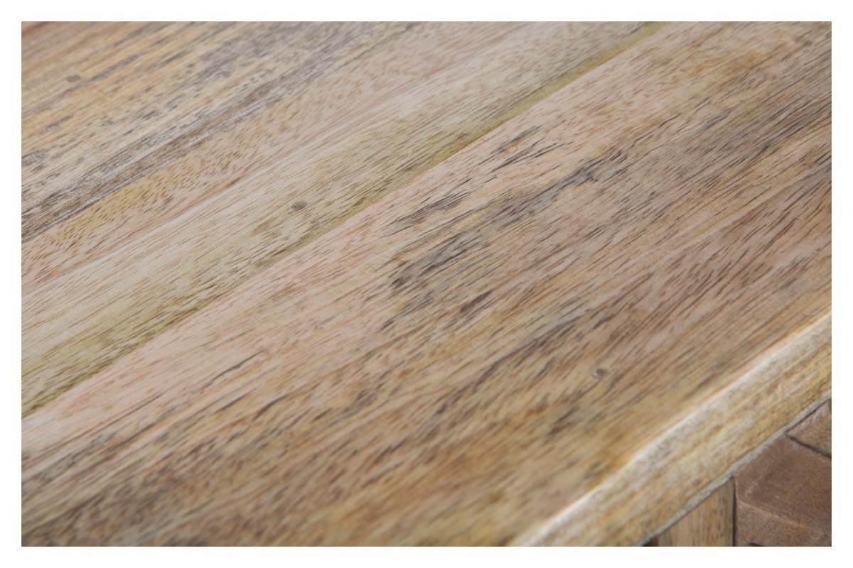 Ashanti Three Drawer Mango Wood Console KD-abc