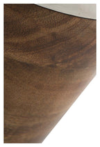 Pinda Wood and Aluminium Flower Vase Small-abc