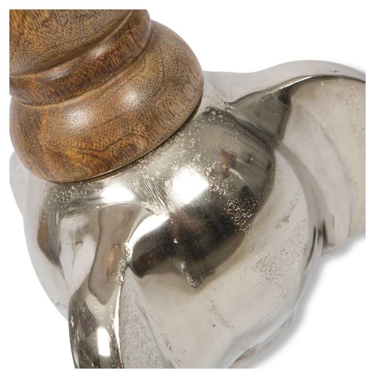 Pinda Aluminium and Wood Side Table Small-abc