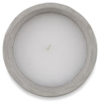 Mayan Large Cement Candle Pot with Wax-abc