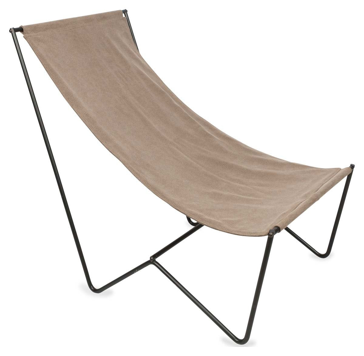 Kiyo Cotton Slouch Chair with Iron Frame Knock Down-abc