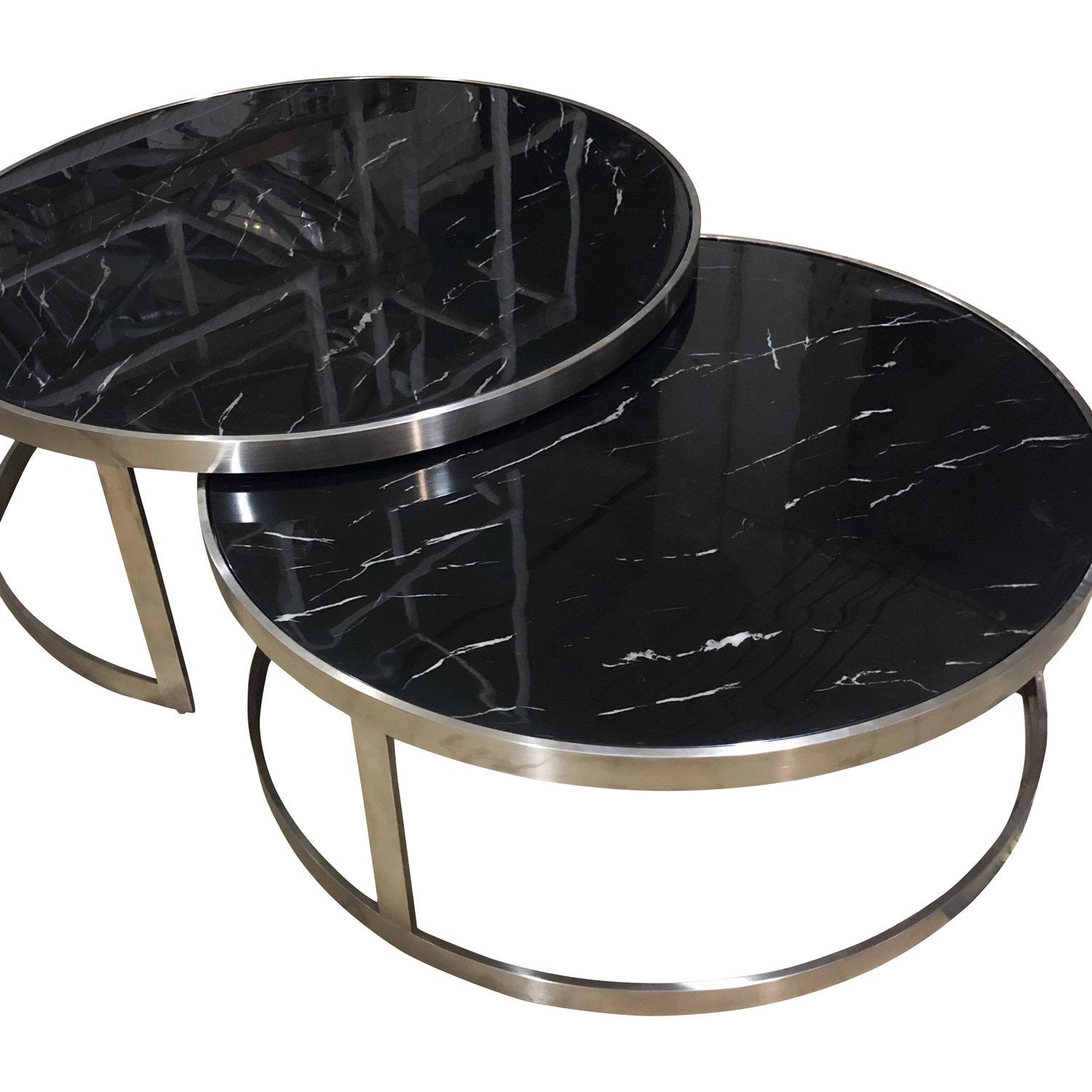 Sterling Coffee Table Set Black Marble-abc