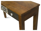Four Drawer Infinity Mango Wood Console with Bone inlay - Natural-abc