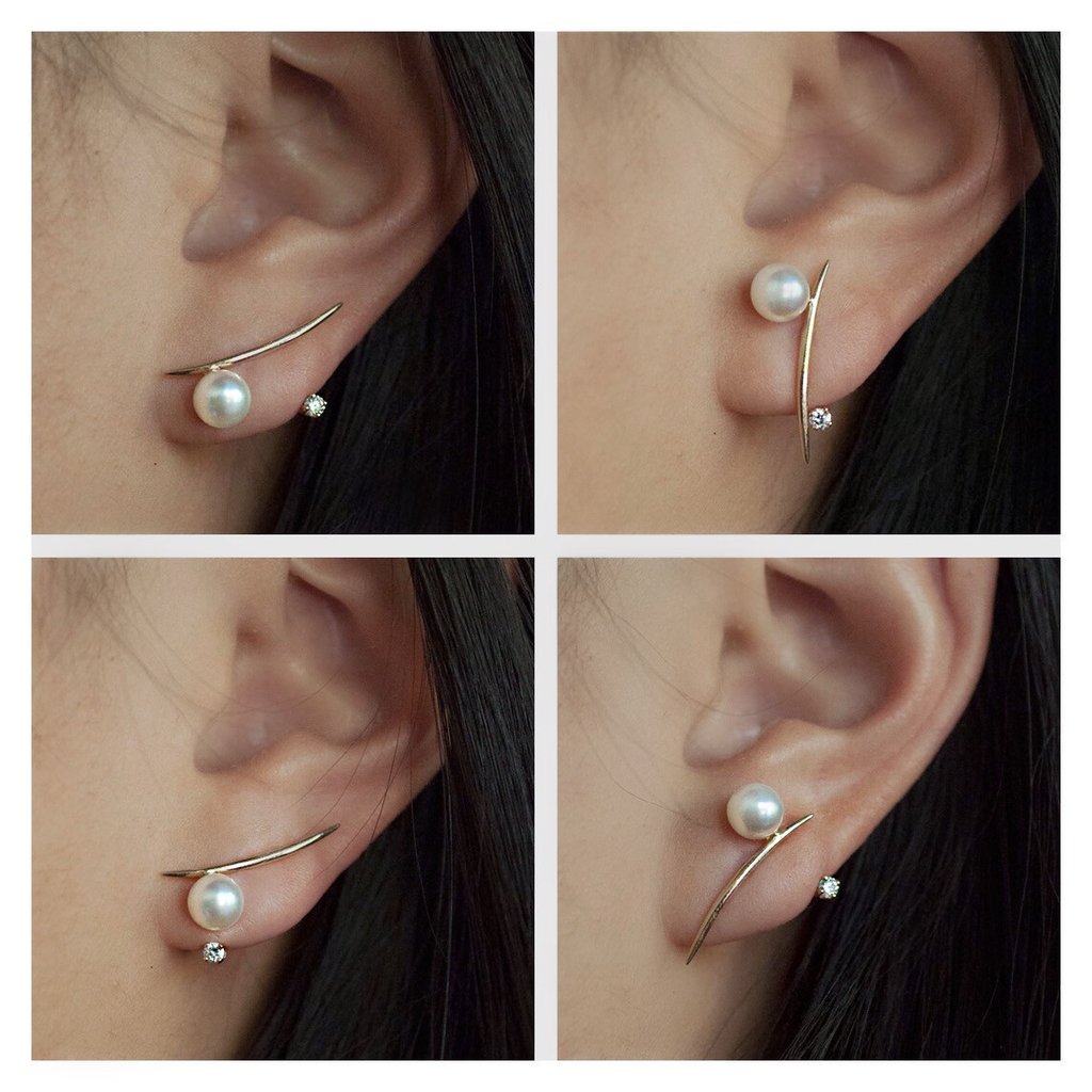PEARL ARC EARRINGS-abc
