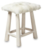 Malawi Rectangular Goathide Stool-abc