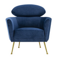Savoy Chair - Blue Velvet-abc