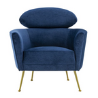 Savoy Chair - Blue Velvet-abc