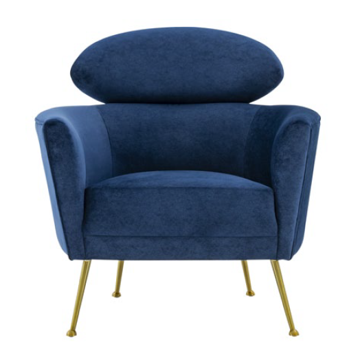 Savoy Chair - Blue Velvet-abc