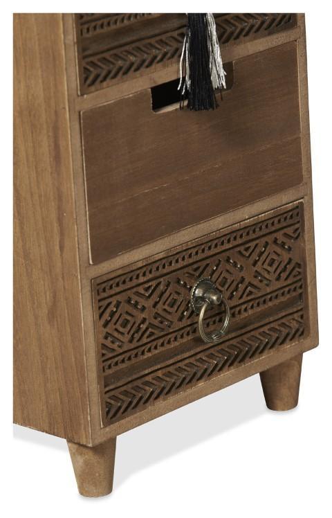 Phoenix Wooden 3 Drawer Storage - Brown-abc