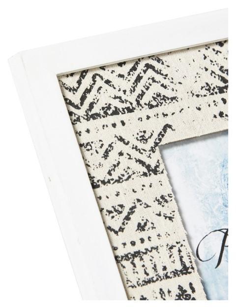 Ikat Wooden Picture Frame - Black/White-abc