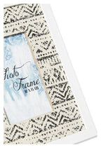 Ikat Wooden Picture Frame - Black/White-abc