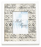 Ikat Wooden Picture Frame - Black/White-abc