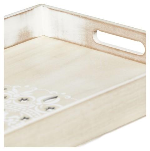 Set of 2 Lyon Wooden Trays-abc