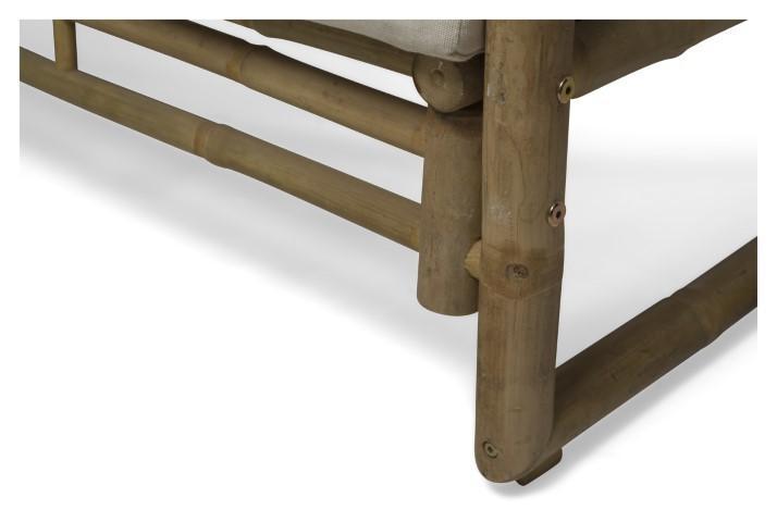 Ibiza Bamboo Sofa with Cushion - Natural/White-abc