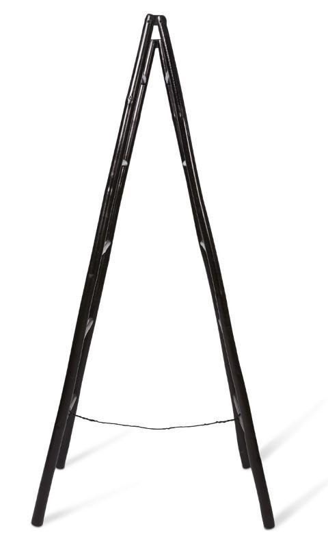 Bamboo 5 Step Ladder - Black-abc