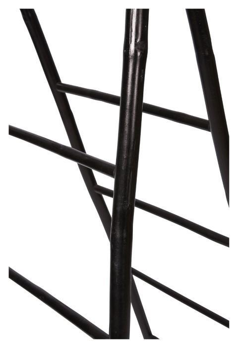 Bamboo 5 Step Ladder - Black-abc