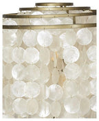 Capiz Shell Tierred Floor Lamp - Gold/Cream-abc