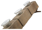 3 T Lite Wood Glass Footed Candle Holder-abc