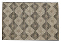 Layla Diamond Jute Polypropylene Rug - Black/Jute-abc