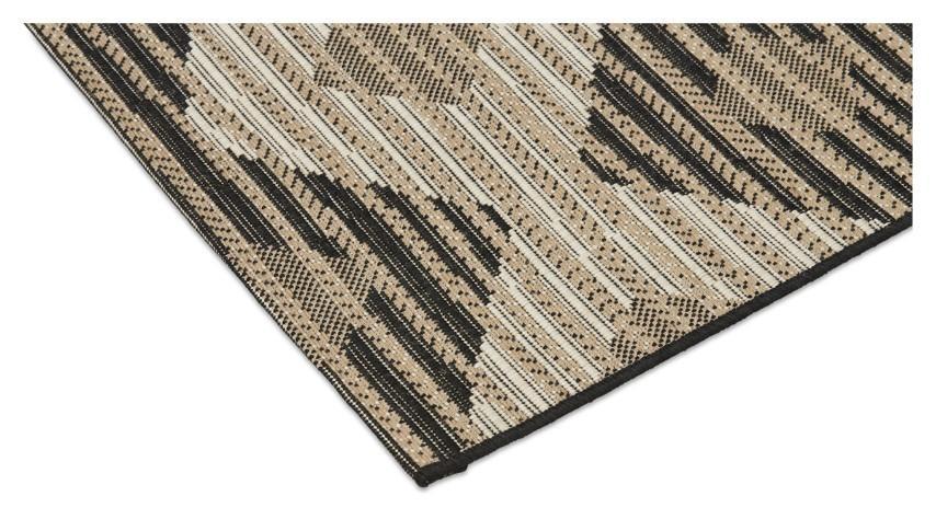 Layla Diamond Jute Polypropylene Rug - Black/Jute-abc