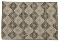 Layla Diamond Jute Polypropylene Rug - Black/Jute-abc