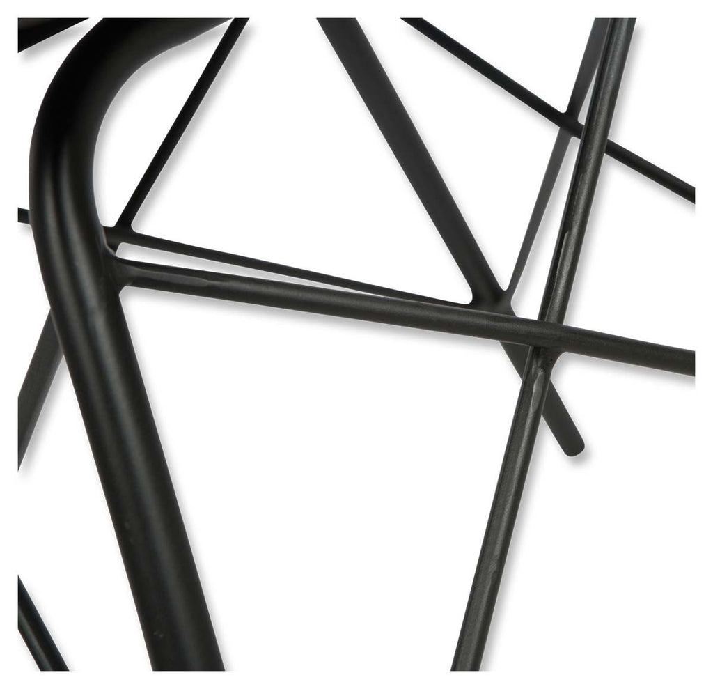 Capri Leather Dining Chair with Iron Legs-abc