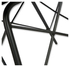 Capri Leather Dining Chair with Iron Legs-abc