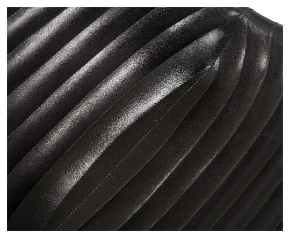 Capri Leather Dining Chair with Iron Legs-abc