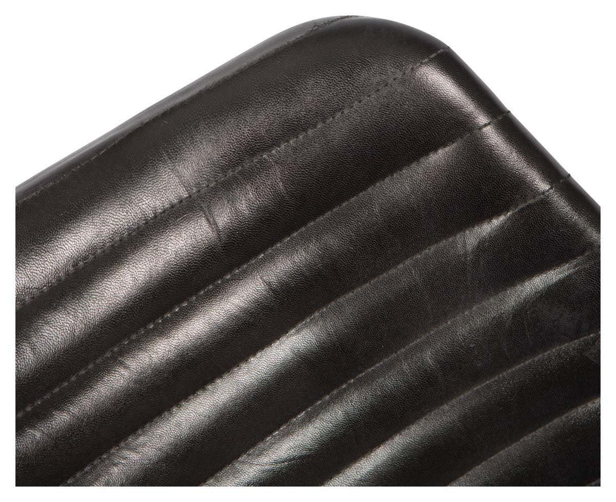 Capri Leather Dining Chair with Iron Legs-abc