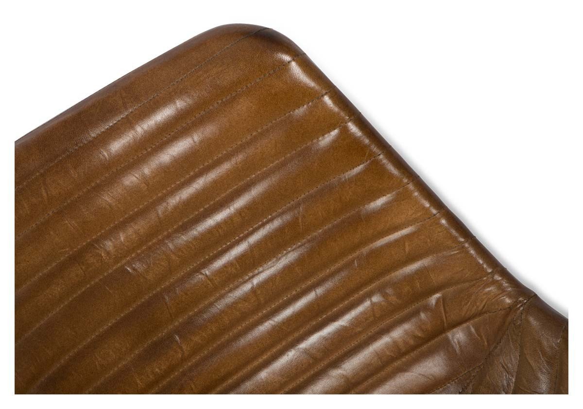 Capri Leather Dining Chair with Iron Legs-abc