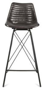 Capri Leather Bar Stoolwith Iron Legs-abc
