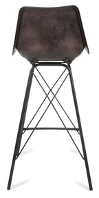 Capri Leather Bar Stoolwith Iron Legs-abc